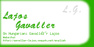 lajos gavaller business card